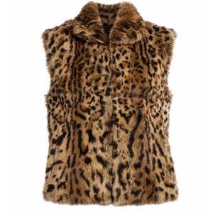 Adrienne Landau for Neiman Marcus Leopard Printed Rabbit Fur Vest